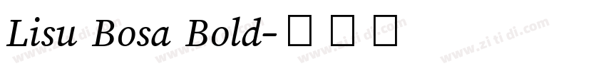 Lisu Bosa Bold字体转换